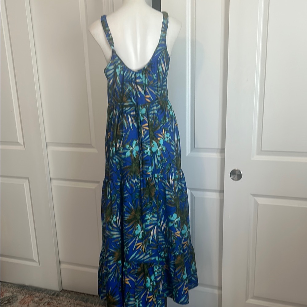 Blue and Green Spaghetti Strap Sundress - Picture 5 of 8